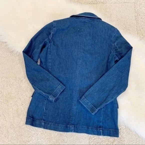💋Anthropologie Pilcro double breasted denim blazer size S